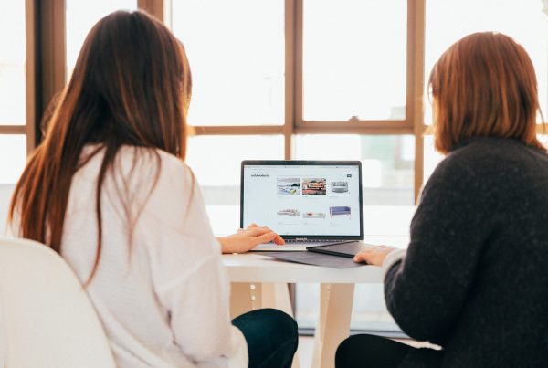 Women looking at a laptop